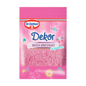 Dekor roza kristalići
