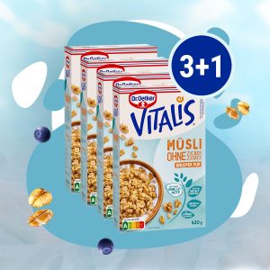 Vitalis muesli bez dodanog šećera  3+1 GRATIS