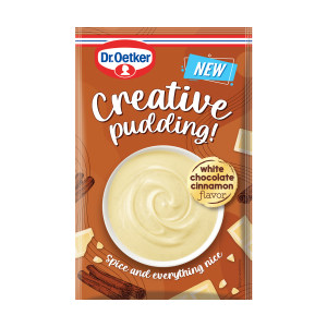 Creative puding s bijelom čokoladom i cimetom