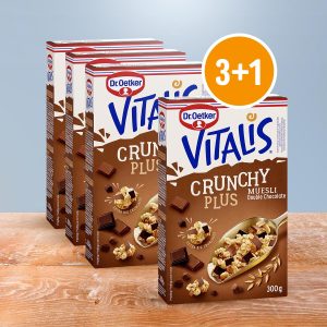 Vitalis crunchy plus dupla čokolada 3+1 GRATIS