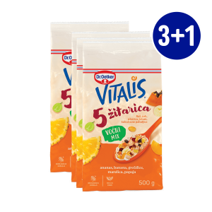 Vitalis 5 žitarica voćni mix 3+1 GRATIS