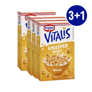 Vitalis Hrskavi muesli s medom 600g 3+1 GRATIS